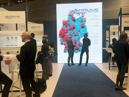 Die MauveMap Highligt der Messe, Echtzeit darstellung Umsatz